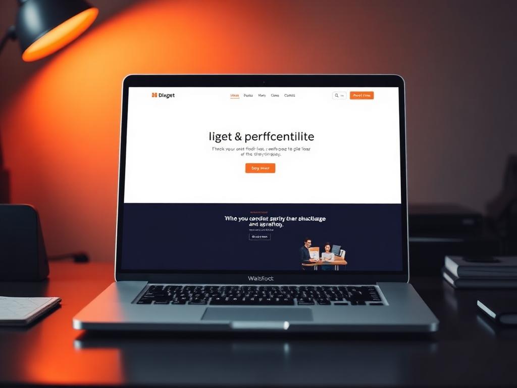 Website-Mockup auf Laptop